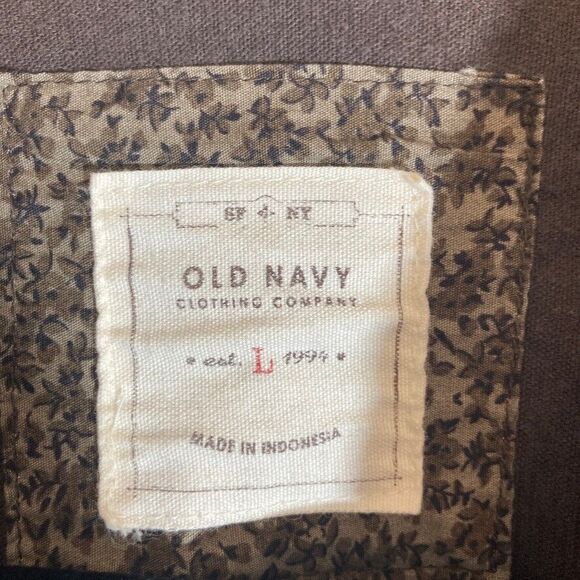 Old Navy Corduroy Coat Women's Sz Large Brown Early 2000's Preppy Retro Jacket - Picture 5 of 12